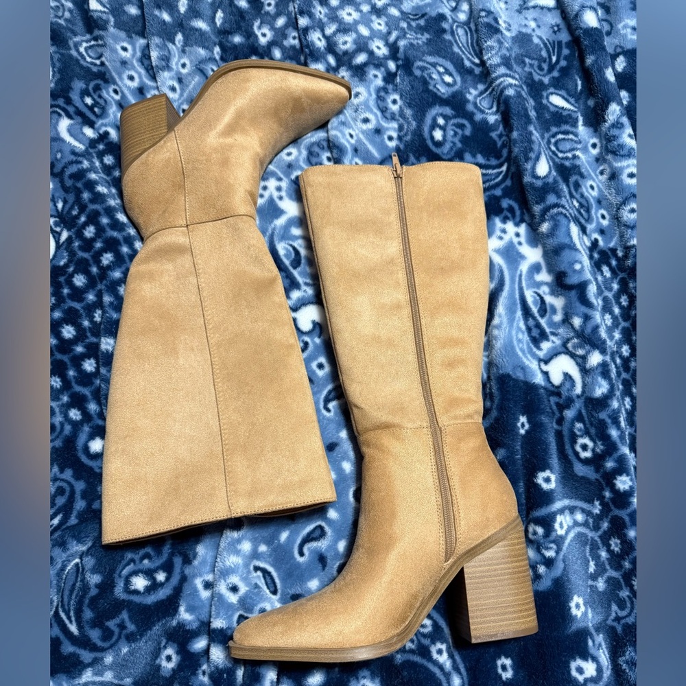 soda knee high boots